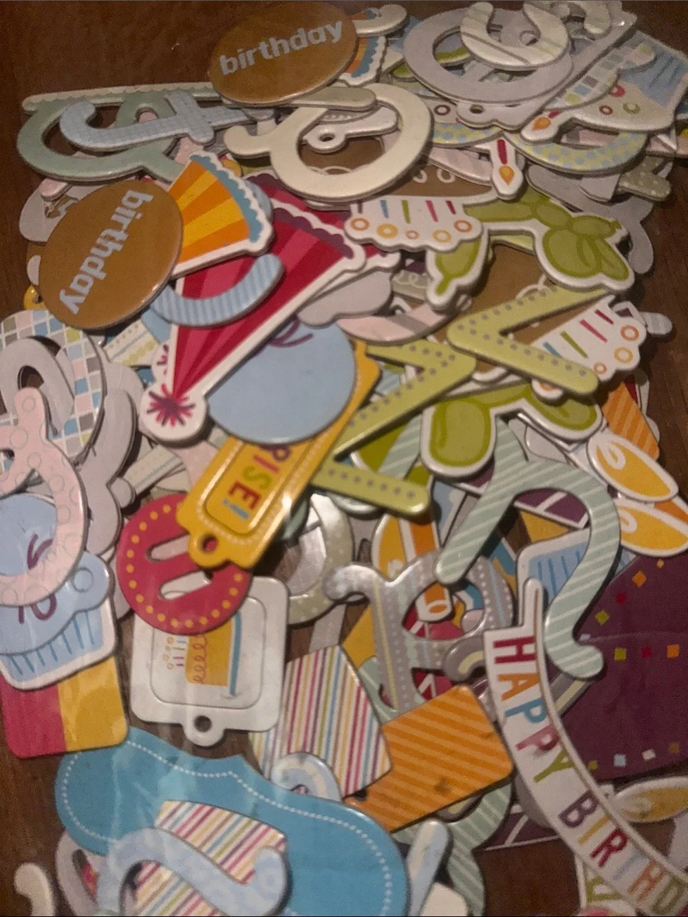 Assorted Birthday Die-Cut Paper Confetti Pack - Multicolor